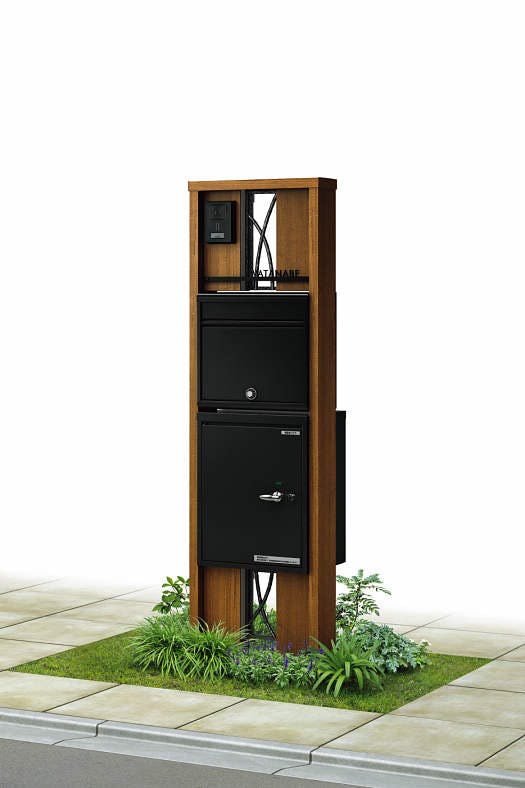 門柱 ポスト 宅配ボックス YKK YKKap ルシアスポストユニット WA01型 照明なしタイプ 本体 アルミ色 ピタットKeyシステム ルシア 無料☆特典対象 ルシアスポストユニット SJ02型 照明