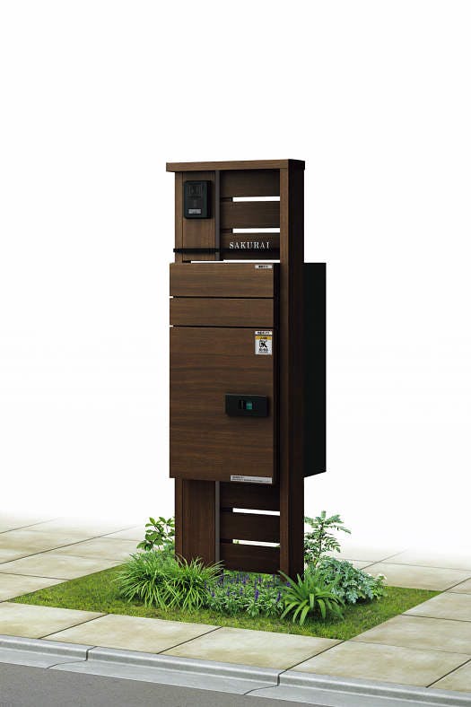 門柱 ポスト 一体 YKK YKKap ルシアスポストユニット HD02型 表札灯タイプ 本体 複合色 ポスト T12型(前出し) おしゃれ ルシア ルシアスポストユニット WE01型 表札灯タイプ(24V) 本体 アルミ色