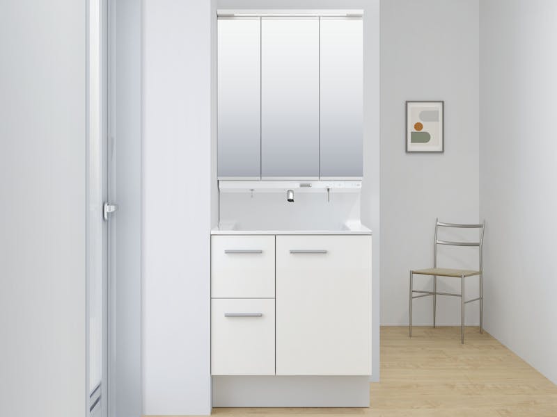【母の日キャンペーン】LIXIL R1 シリーズ　タッチレス水栓付き  化粧台本体：R1H1-755PY-AU/ 色番　ミラー：MR1X1-753TXJU | LIXIL