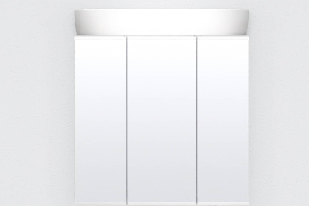 3面鏡全収納タイプ（スタンダードLED）くもり止めコート付き