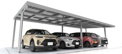 ソーラーカーポート_一体型　4台用