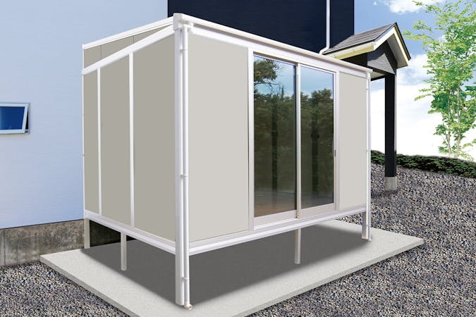 ガーデンフェイス断熱ユニット囲いやすらぎ A（基本タイプ） 外壁パネル単色仕様 2.0間×6尺 積雪30cm対応 | カインズオリジナル
