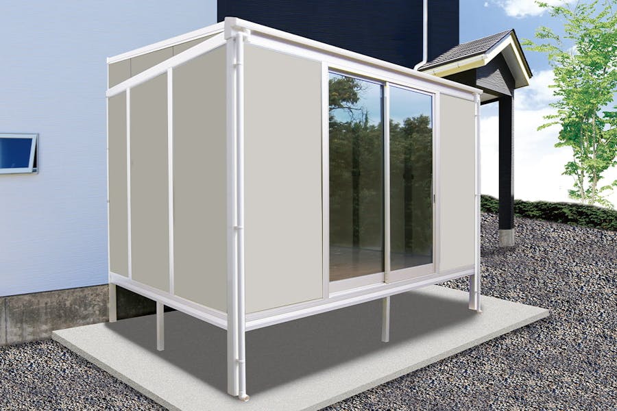 ガーデンフェイス断熱ユニット囲いやすらぎ A（基本タイプ） 外壁パネル単色仕様 2.0間×8尺 積雪30cm対応 | カインズオリジナル