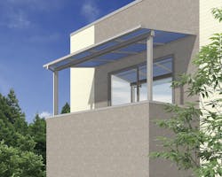 VICテラスαII 2階用柱移動桁（フラットタイプ） 1.5間×4尺 積雪20cm 熱線遮断ポリカ