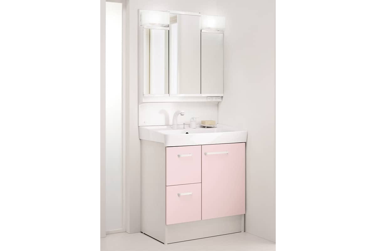 洗面化粧台d7シリーズ750間口 片引出扉3面鏡 Lixil カインズ リフォーム