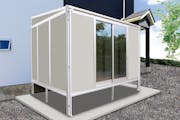 ガーデンフェイス断熱ユニット囲いやすらぎ A（基本タイプ） 外壁パネル単色仕様 2.0間×6尺 積雪30cm対応