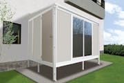 ガーデンフェイス断熱ユニット囲いやすらぎ C（基本+ドア1カ所タイプ） 外壁パネル単色仕様 2.0間×6尺 積雪30cm対応